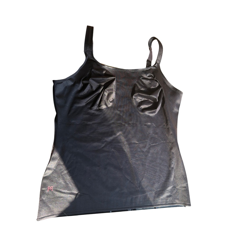 Ruby Ribbon Black Shapewear Tank Top Style 3022 Size 44 Compression Camisole